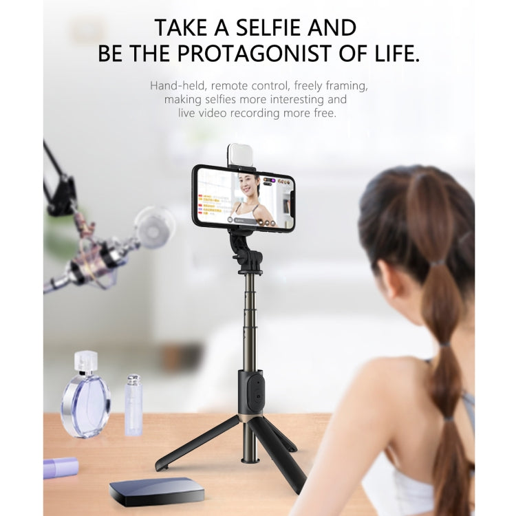 Q03S Fill Light Bluetooth Selfie Stick Tripod Mobile Phone Holder(Black) - Consumer Electronics by buy2fix | Online Shopping UK | buy2fix