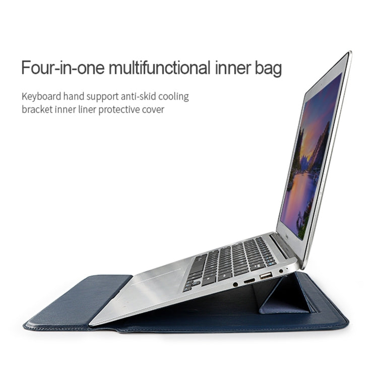 PU08 Multifunctional Notebook PU Liner Bag, Size:13.3 inch(Black) - 13.3 inch by buy2fix | Online Shopping UK | buy2fix