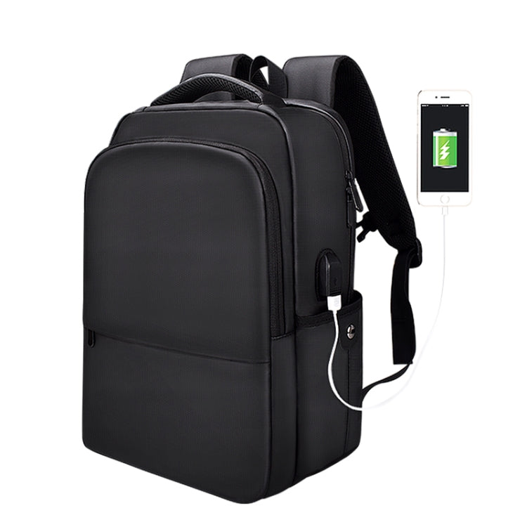 SJ01 Business Casual Computer Backpack with USB Charging Port, Size:13-15 inch Universal(Black) - Backpack by buy2fix | Online Shopping UK | buy2fix