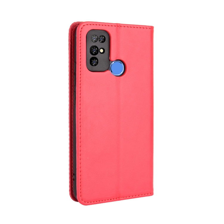 For Doogee X96 Pro Magnetic Buckle Retro Crazy Horse Texture Horizontal Flip Leather Case with Holder & Card Slots & Photo Frame(Red) - More Brand by buy2fix | Online Shopping UK | buy2fix