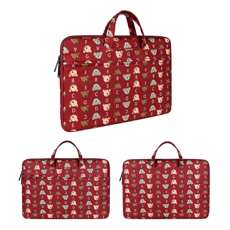 ST01DZ Lightweight Canvas Printed Laptop Bag, Size:13.3 inch(Red) - 13.3 inch by buy2fix | Online Shopping UK | buy2fix