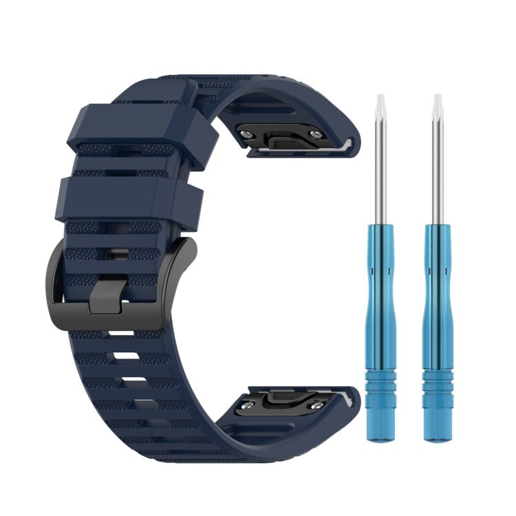 For Garmin Fenix 6 22mm Smart Watch Quick Release Silicon Watch Band(Midnight Blue) - Watch Bands by buy2fix | Online Shopping UK | buy2fix