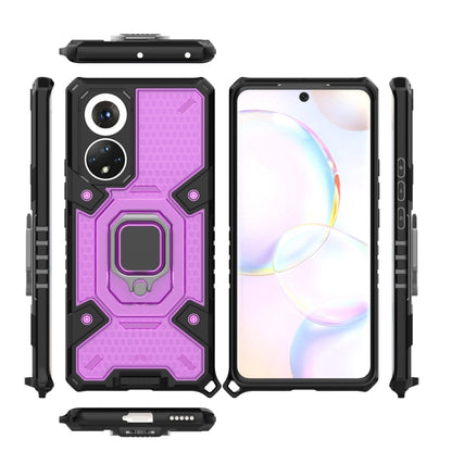 For Honor 50 Space PC + TPU Ring Holder Protective Case(Purple) - Honor Cases by buy2fix | Online Shopping UK | buy2fix