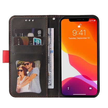 For iPhone 13 mini Business Stitching-Color Horizontal Flip PU Leather Case with Holder & Card Slots & Photo Frame (Red) - iPhone 13 mini Cases by buy2fix | Online Shopping UK | buy2fix