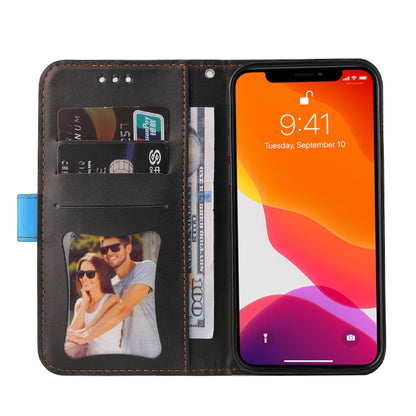 For iPhone 13 mini Business Stitching-Color Horizontal Flip PU Leather Case with Holder & Card Slots & Photo Frame (Blue) - iPhone 13 mini Cases by buy2fix | Online Shopping UK | buy2fix