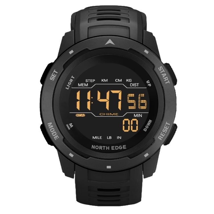 NORTH EDGE Mars Men Luminous Digital Waterproof Smart Sports Watch, Support Alarm Clock & Countdown & Sports Mode(Black) - Sport Watches by NORTH EDGE | Online Shopping UK | buy2fix