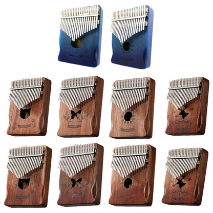 21 Tone Acacia Wood Thumb Piano Kalimba Musical Instruments(Brown-Butterfly) - Keyboard Instruments by buy2fix | Online Shopping UK | buy2fix