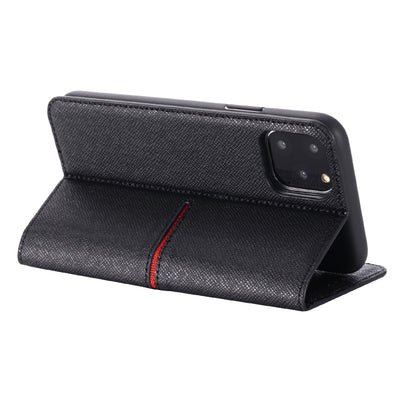 For iPhone 11 Pro GEBEI Top-grain Leather Horizontal Flip Protective Case with Holder & Card Slots & Wallet & Photo Frame(Black) - iPhone 11 Pro Cases by GEBEI | Online Shopping UK | buy2fix