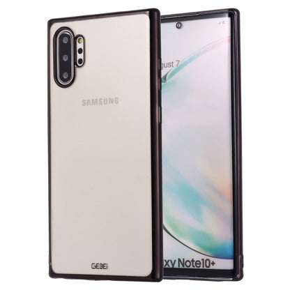 For Galaxy Note 10+ GEBEI Plating TPU Shockproof Protective Case(Black) - Galaxy Phone Cases by GEBEI | Online Shopping UK | buy2fix