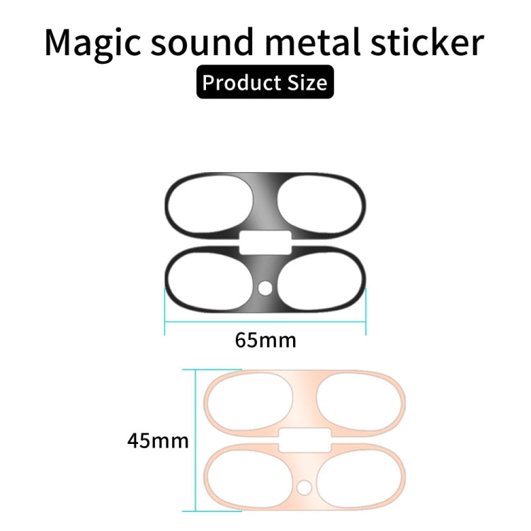 For Beats Studio Buds Wireless Bluetooth Earphone Magic Sound Metal Protective Sticker(Gold) - Protective Sticker by buy2fix | Online Shopping UK | buy2fix