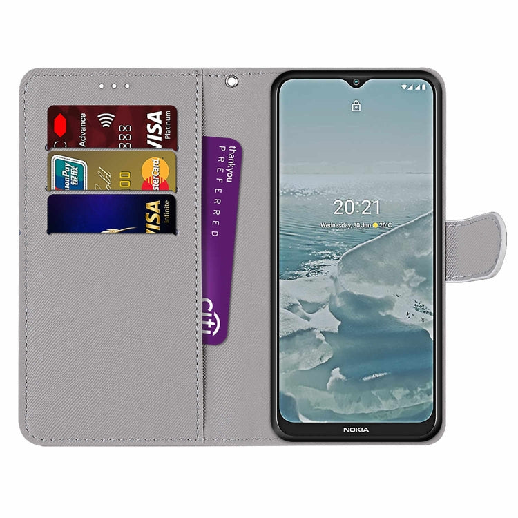 For Nokia G20 / G10 / 6.3 Coloured Drawing Cross Texture Horizontal Flip PU Leather Case with Holder & Card Slots & Wallet & Lanyard(Pink Stone Texture) - Mobile Accessories by buy2fix | Online Shopping UK | buy2fix