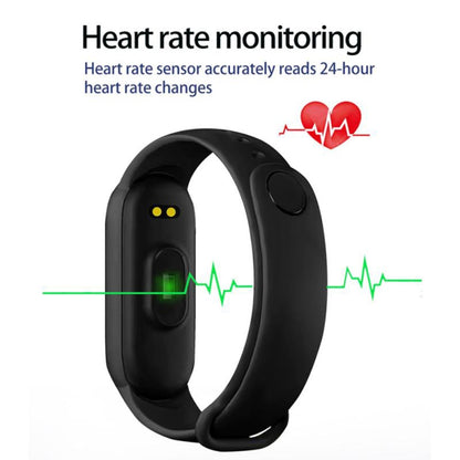 M6 Sports Smart Bracelet, Support Heart Rate Monitoring & Blood Pressure Monitoring & Sleep Monitoring & Sedentary Reminder, Type:Linear Charging(Black) - Smart Wear by buy2fix | Online Shopping UK | buy2fix