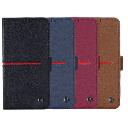 For iPhone 13 Pro GEBEI Top-grain Leather Horizontal Flip Protective Case with Holder & Card Slots & Wallet & Photo Frame (Red Wine) - iPhone 13 Pro Cases by GEBEI | Online Shopping UK | buy2fix