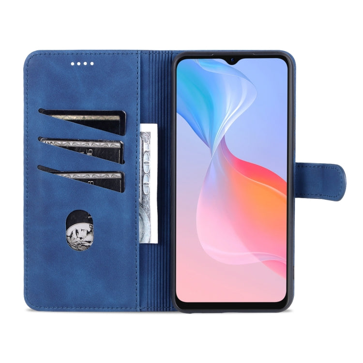 For vivo Y21 / Y33S AZNS Skin Feel Calf Texture Horizontal Flip Leather Case with Card Slots & Holder & Wallet(Blue) - vivo Cases by AZNS | Online Shopping UK | buy2fix