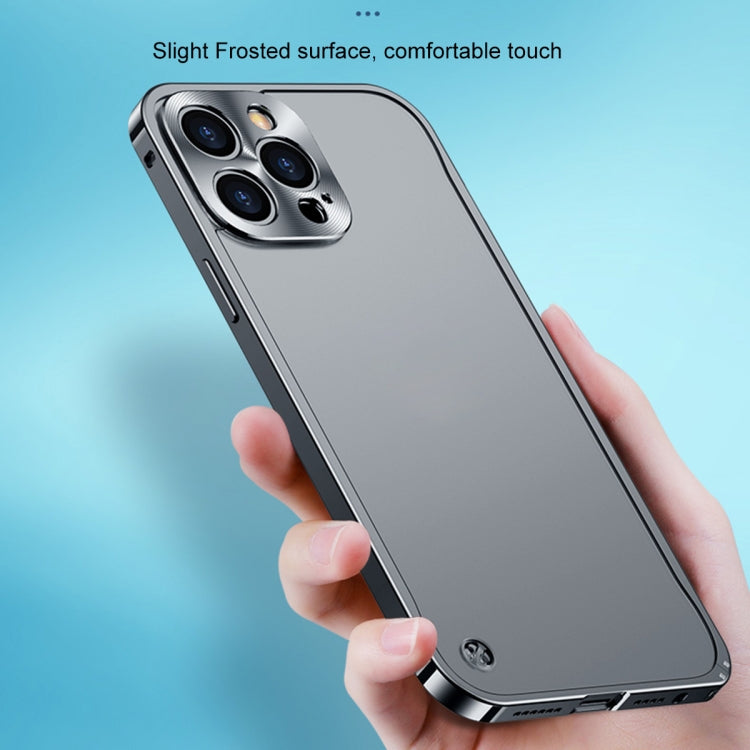 For iPhone 13 Pro Metal Frame Frosted PC Shockproof Phone Case (Black) - Apple Accessories by buy2fix | Online Shopping UK | buy2fix