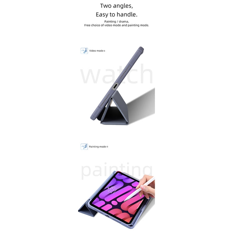 For iPad mini 6 / mini 2024 Mutural Pinyue Series Horizontal Flip Tablet Case with Holder & Pen Slot & Sleep / Wake-up Function(Purple) - iPad mini 6 Cases by Mutural | Online Shopping UK | buy2fix