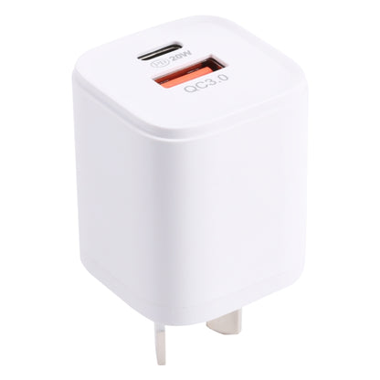 20WACB 20W QC3.0 + PD Quick Charger, Plug Specification:AU Plug(White) - USB Charger by buy2fix | Online Shopping UK | buy2fix