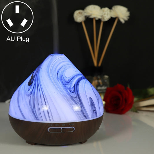 400ml Volcano Shape Humidifier Glass Aromatherapy Machine Automatic Alcohol Sprayer, Plug Specification:AU Plug(Coffee) - Home & Garden by buy2fix | Online Shopping UK | buy2fix