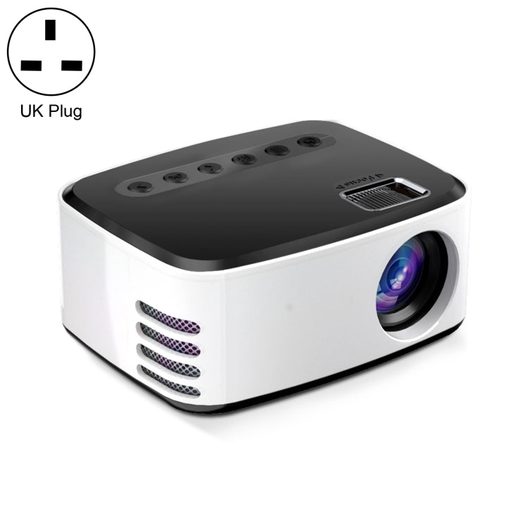 T20 320x240 400 Lumens Portable Home Theater LED HD Digital Projector, Same Screen Version, UK Plug(Black White) - Consumer Electronics by buy2fix | Online Shopping UK | buy2fix