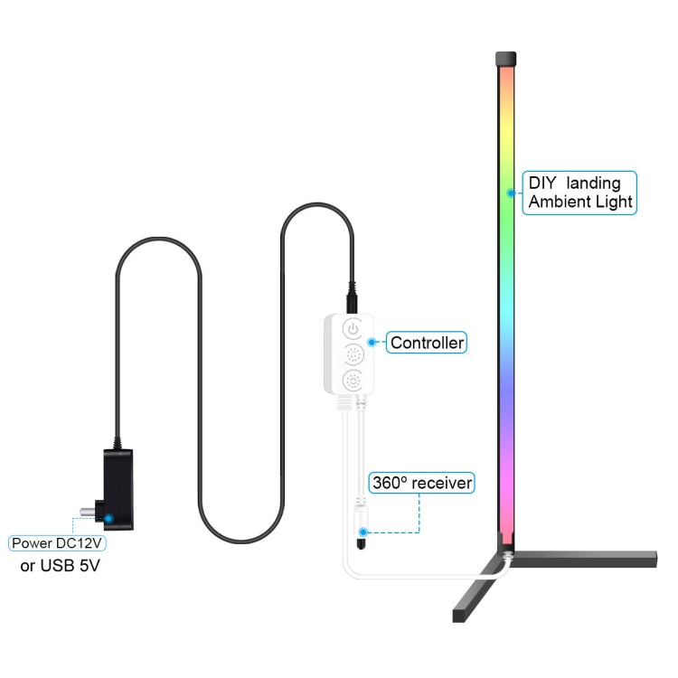 GVVOOHOME LED Symphony Remote Control Floor Atmosphere Light, Power Supply:EU Plug -  by buy2fix | Online Shopping UK | buy2fix