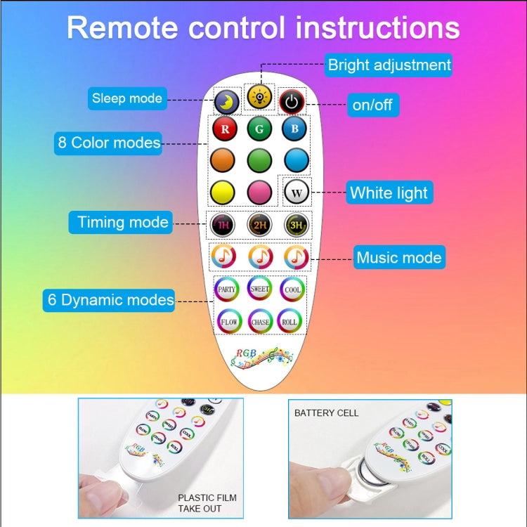 GVVOOHOME LED Symphony Remote Control Floor Atmosphere Light, Power Supply:EU Plug -  by buy2fix | Online Shopping UK | buy2fix