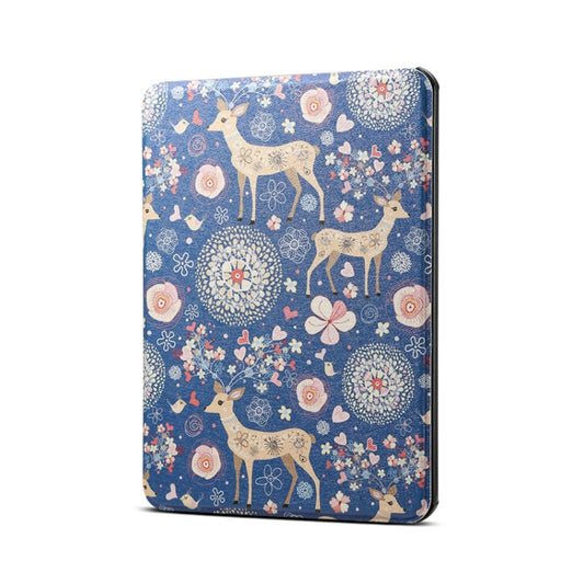 For Amazon Kindle Paperwhite 5 2021 Pattern PU Leather Tablet Case(Elk Blue) - Amazon by buy2fix | Online Shopping UK | buy2fix