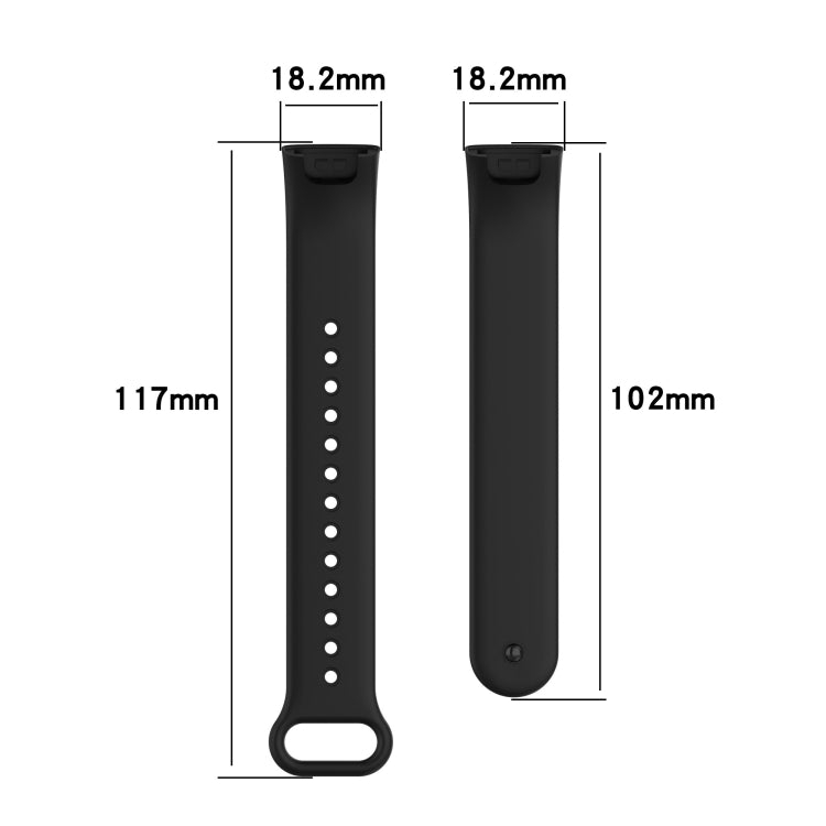 For Xiaomi Redmi Smart Band Pro Silicone Watch Band(Black) - Smart Wear by buy2fix | Online Shopping UK | buy2fix