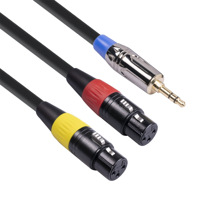 TC194BUXK107YR-30 3.5mm Male to Dual Canon Female Audio Cable - Aux Cable by buy2fix | Online Shopping UK | buy2fix