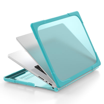 TPU + PC Two-color Anti-fall Laptop Protective Case For MacBook Pro 16.2 inch A2485 2021(Light Blue) - MacBook Pro Cases by buy2fix | Online Shopping UK | buy2fix