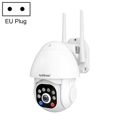SriHome SH039B 3MP Sound and Light Alarm IP66 Waterproof Dome Camera, EU Plug - Security by SriHome | Online Shopping UK | buy2fix