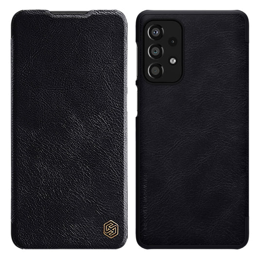 For Samsung Galaxy A13 4G NILLKIN QIN Series Crazy Horse Texture Leather Case(Black) - Galaxy Phone Cases by NILLKIN | Online Shopping UK | buy2fix