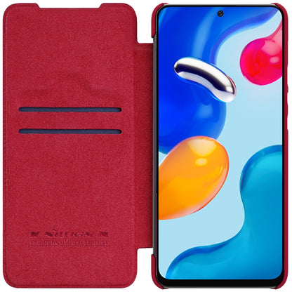 For Xiaomi Redmi Note 11S NILLKIN QIN Series Crazy Horse Texture Leather Case(Red) - Xiaomi Cases by NILLKIN | Online Shopping UK | buy2fix