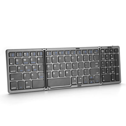 B089 Bluetooth Foldable Keyboard with Numeric(Grey) - Wireless Keyboard by buy2fix | Online Shopping UK | buy2fix