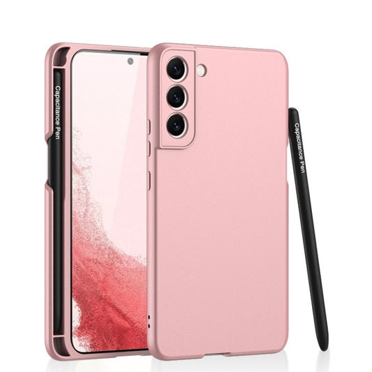 For Samsung Galaxy S22 5G GKK Ultra-thin Skin Feel Phone Case with Stylus(Pink) - Galaxy S22 5G Cases by GKK | Online Shopping UK | buy2fix