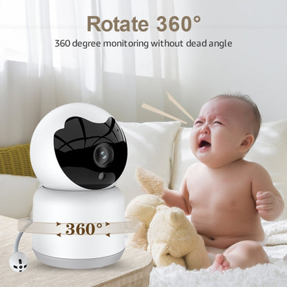 YT51 1920x1080 Home Baby Wireless Camera, Support Infrared Night Vision / Baby Crying Detection, UK Plug(White) - Security by buy2fix | Online Shopping UK | buy2fix