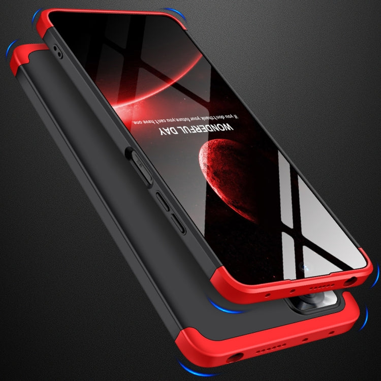 For Xiaomi Redmi Note 11 Pro 4G / 5G Global GKK Three Stage Splicing Full Coverage PC Case(Black Red) - Redmi Note 11 Pro Case by GKK | Online Shopping UK | buy2fix