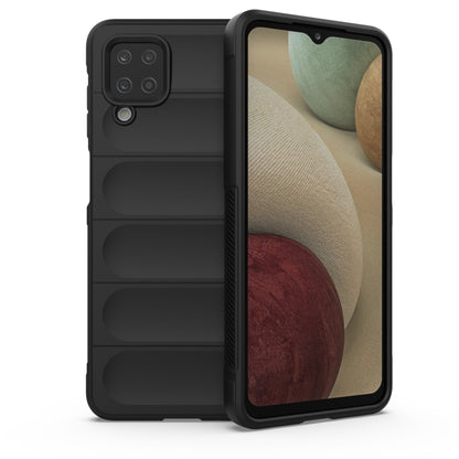 For Samsung Galaxy A12 4G/A12 5G Magic Shield TPU + Flannel Phone Case(Black) - Samsung Accessories by buy2fix | Online Shopping UK | buy2fix