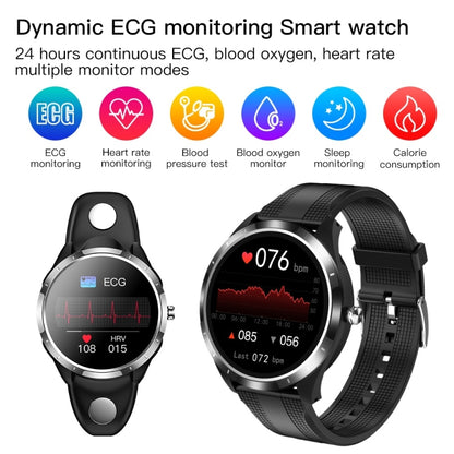 X3 1.3 inch TFT Color Screen Chest Sticker Smart Watch, Support ECG/Heart Rate Monitoring, Style:Coffee Leather Watch Band(Silver) - Smart Wear by buy2fix | Online Shopping UK | buy2fix