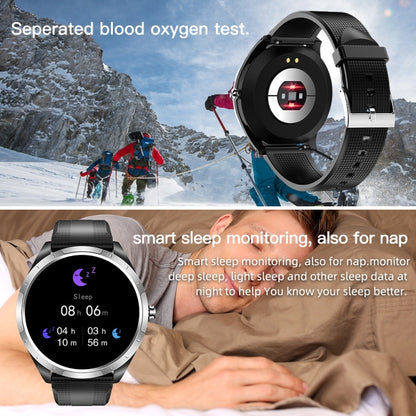 X3 1.3 inch TFT Color Screen Chest Sticker Smart Watch, Support ECG/Heart Rate Monitoring, Style:Coffee Leather Watch Band(Silver) - Smart Wear by buy2fix | Online Shopping UK | buy2fix