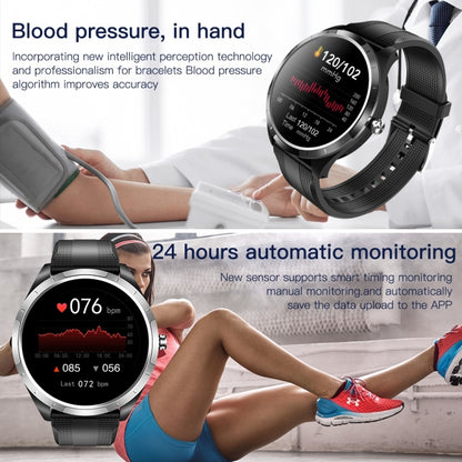 X3 1.3 inch TFT Color Screen Chest Sticker Smart Watch, Support ECG/Heart Rate Monitoring, Style:Coffee Leather Watch Band(Silver) - Smart Wear by buy2fix | Online Shopping UK | buy2fix