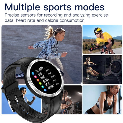 X3 1.3 inch TFT Color Screen Chest Belt Smart Watch, Support ECG/Heart Rate Monitoring, Style:Blue Silicone Watch Band(Black) - Smart Wear by buy2fix | Online Shopping UK | buy2fix