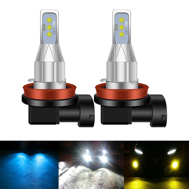 1 Pair H8 DC 12V-24V 12W 1800LM Car LED Fog Light(Ice Blue Light) - In Car by buy2fix | Online Shopping UK | buy2fix