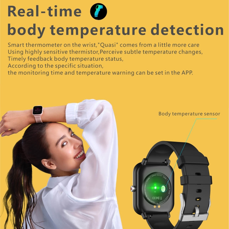 Q9 Pro 1.7 inch TFT HD Screen Smart Watch, Support Body Temperature Monitoring/Heart Rate Monitoring(Black) - Smart Wear by buy2fix | Online Shopping UK | buy2fix