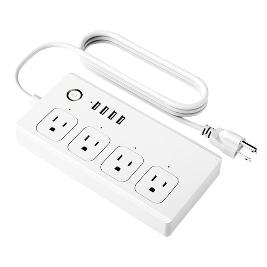 WiFi 10A SM-SO301-U 2500W 4 Holes + 4 USB Smart Power Strip, US Plug(White) - Consumer Electronics by buy2fix | Online Shopping UK | buy2fix