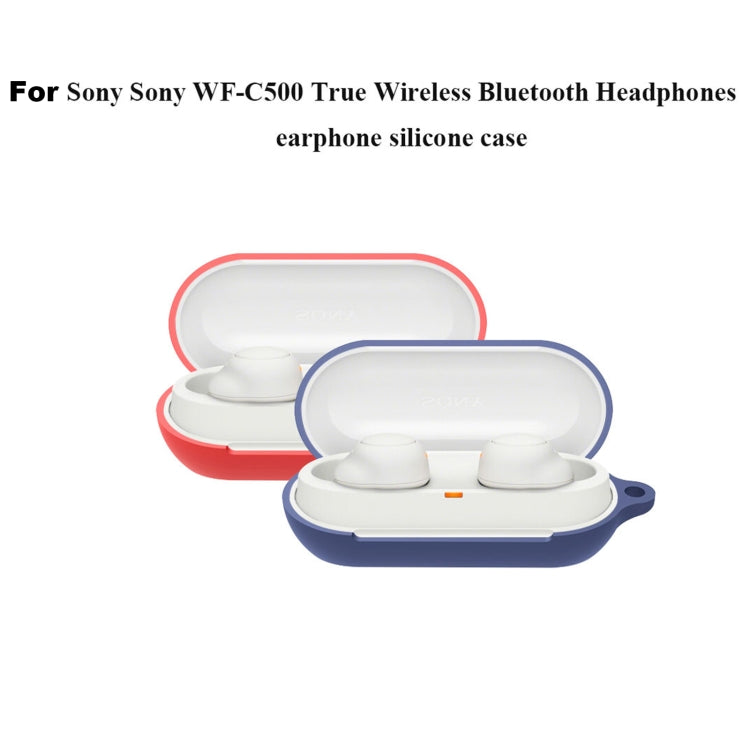 Bluetooth Earphone Silicone Case For Sony WF-C500(Black) - Sony Earphone Case by buy2fix | Online Shopping UK | buy2fix