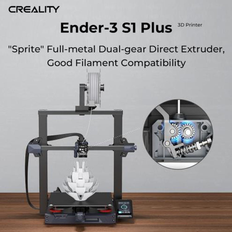 Creality Ender-3 S1 Plus Full-metal Dual-gear Larger-size 3D Printer UK Plug - Consumer Electronics by Creality | Online Shopping UK | buy2fix