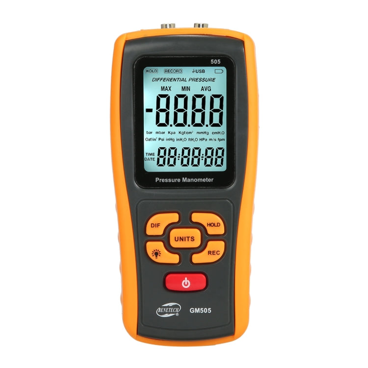 BENETECH GM505 Portable Pressure Gauge, Battery Not Included - Current & Voltage Tester by BENETECH | Online Shopping UK | buy2fix