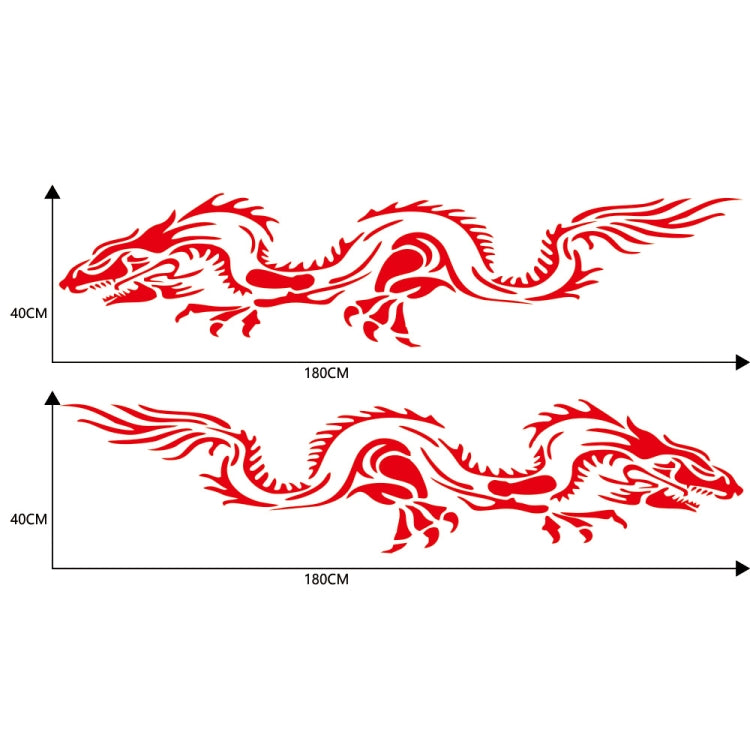 2 PCS/Set D-418 Dragon Totem Tribe Pattern Car Modified Decorative Sticker(Red) - In Car by buy2fix | Online Shopping UK | buy2fix