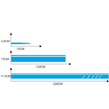 D-930 Lines Pattern Car Modified Decorative Sticker(Blue) - In Car by buy2fix | Online Shopping UK | buy2fix