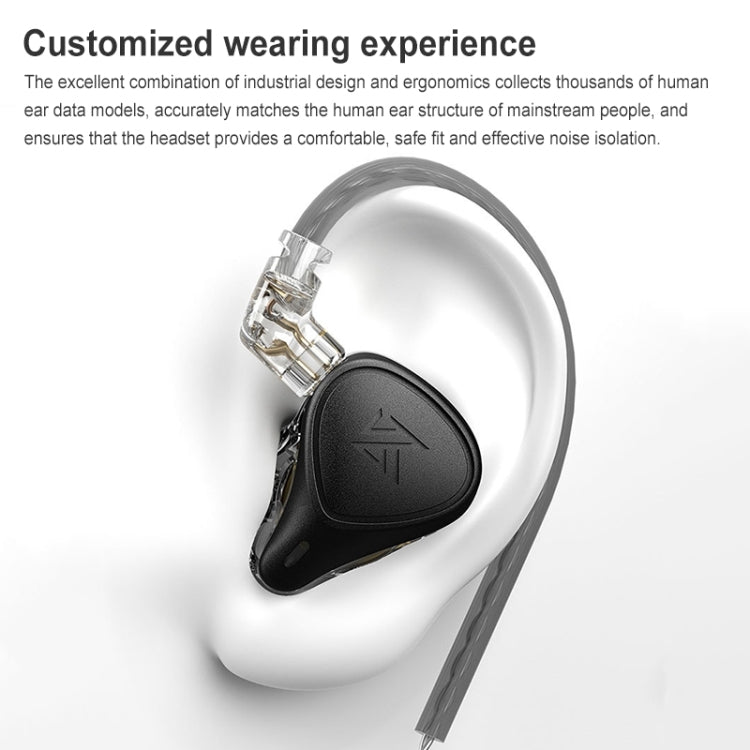 KZ-ZEX PRO 1.2m Electrostatic Coil Iron Hybrid In-Ear Headphones, Style:With Microphone(Pearl Chrome) - In Ear Wired Earphone by KZ | Online Shopping UK | buy2fix